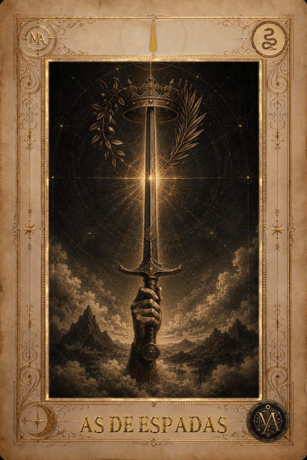 As de Espadas — Tarot Marcelo Arkan