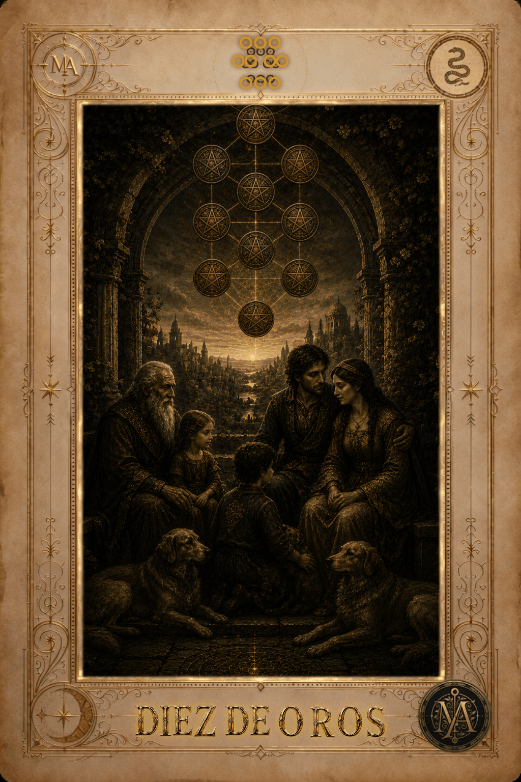 Diez de Oros — Tarot Marcelo Arkan