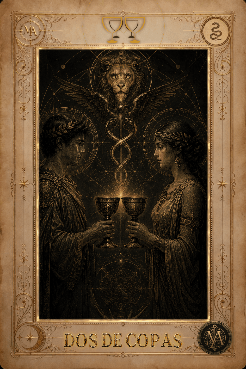 Dos de Copas — Tarot Marcelo Arkan