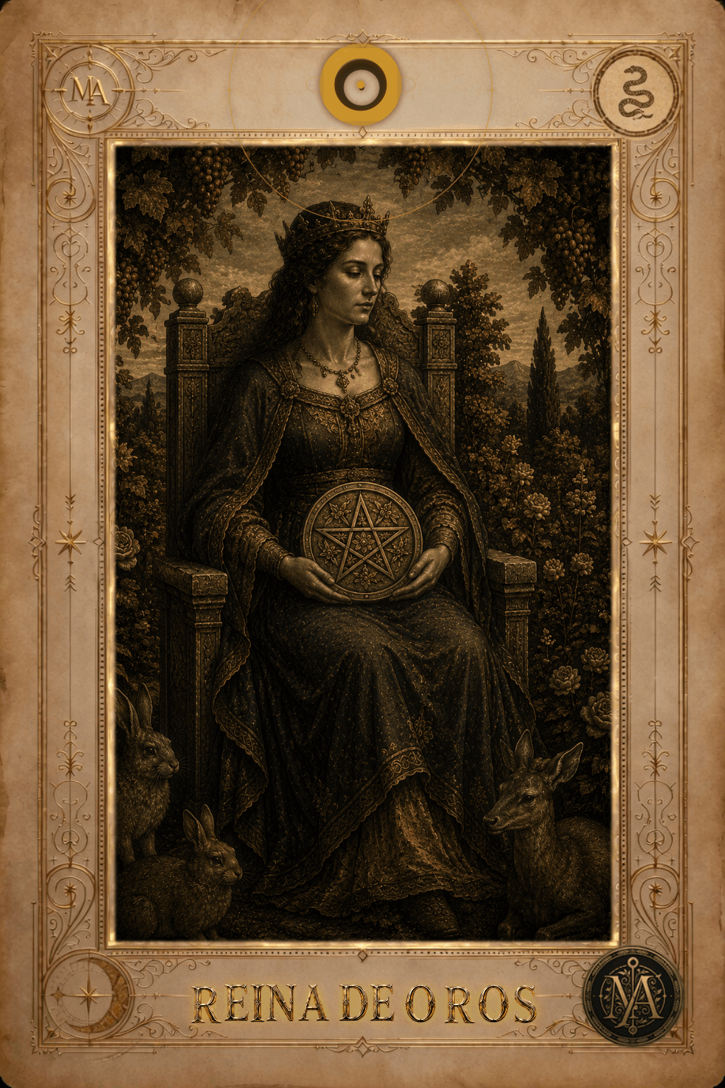 Reina de Oros — Tarot Marcelo Arkan