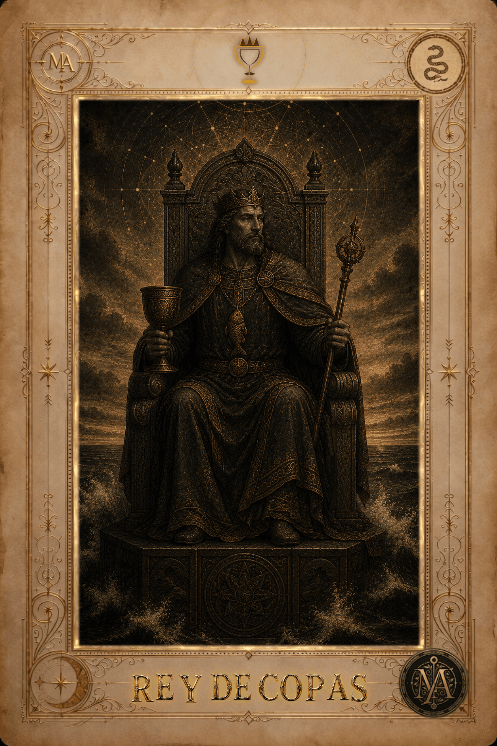 Rey de Copas — Tarot Marcelo Arkan
