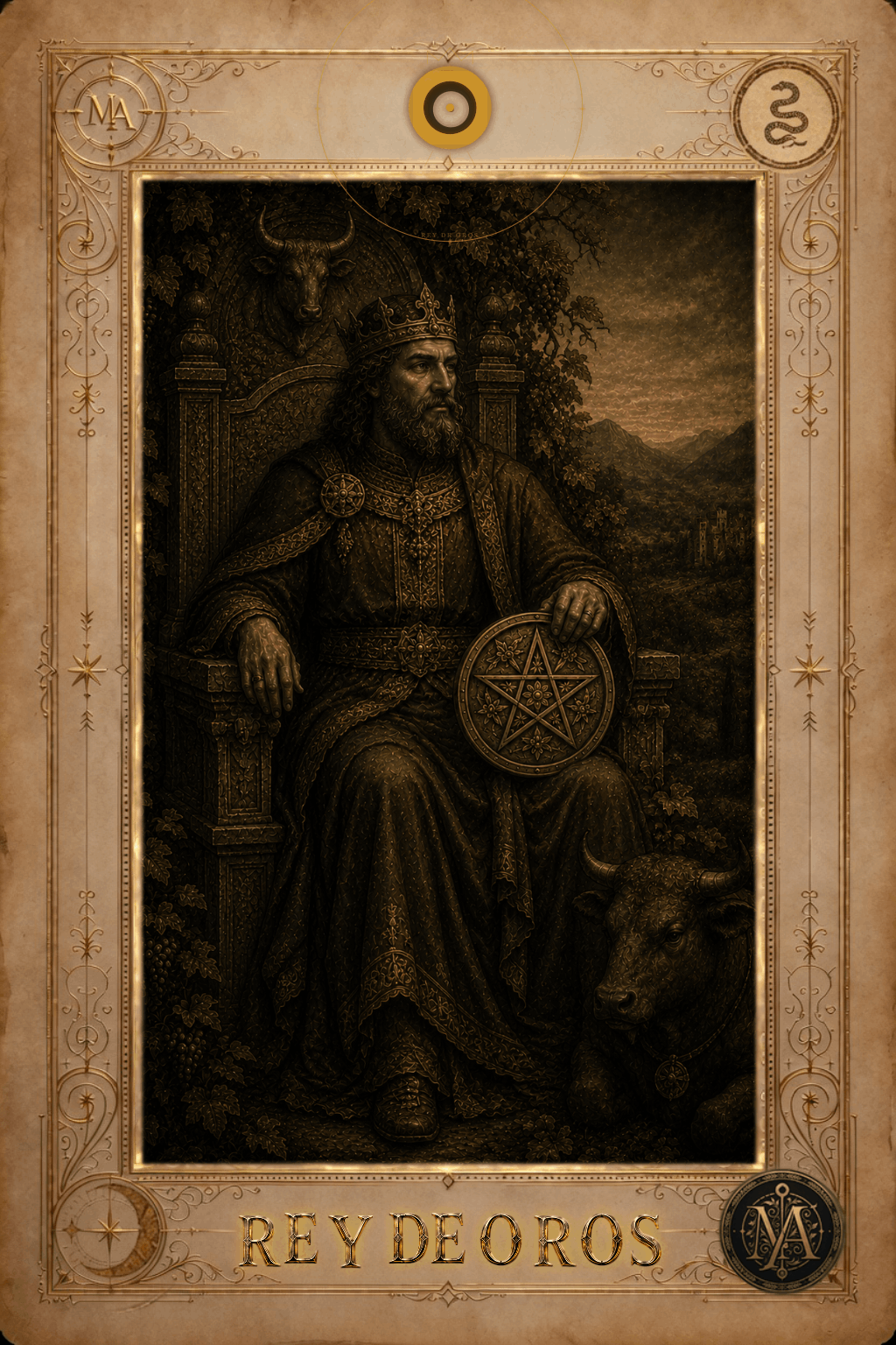 Rey de Oros — Tarot Marcelo Arkan