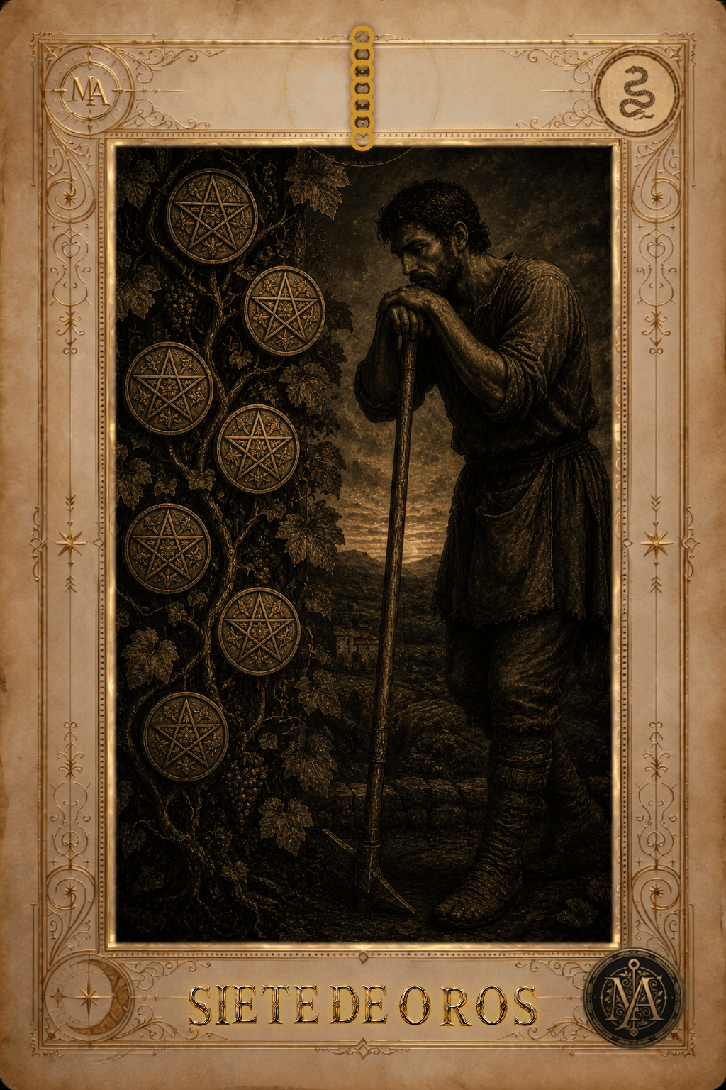 Siete de Oros — Tarot Marcelo Arkan