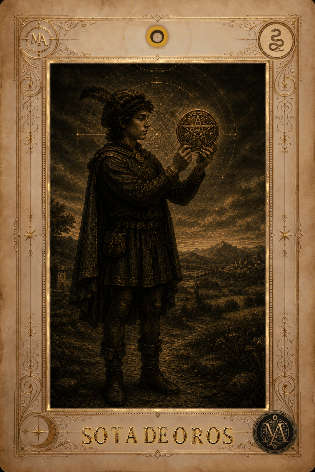 Sota de Oros — Tarot Marcelo Arkan